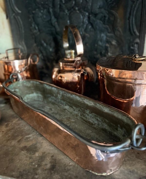 antique copper planter