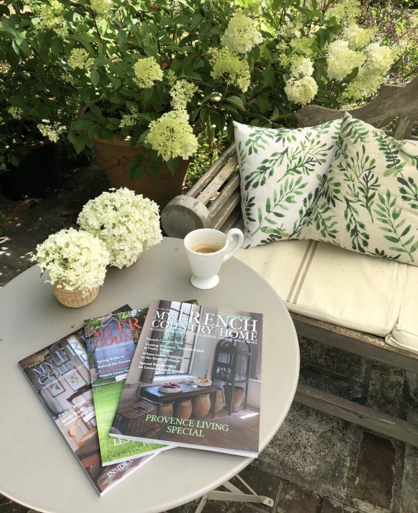 a view of several issues of My French Country Home magazine
