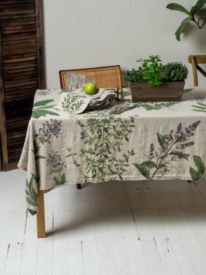 Linen Fine Herb Tablecloth