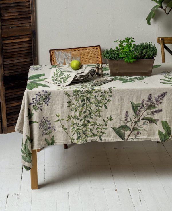 Linen Fine Herb Tablecloth