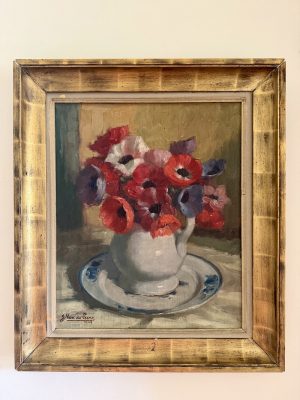oil painting of anemones