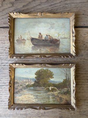 antique pair of paintings