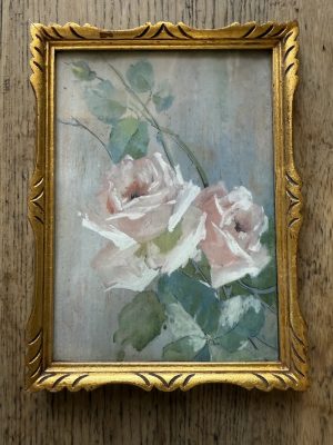 antique watercolor pink roses