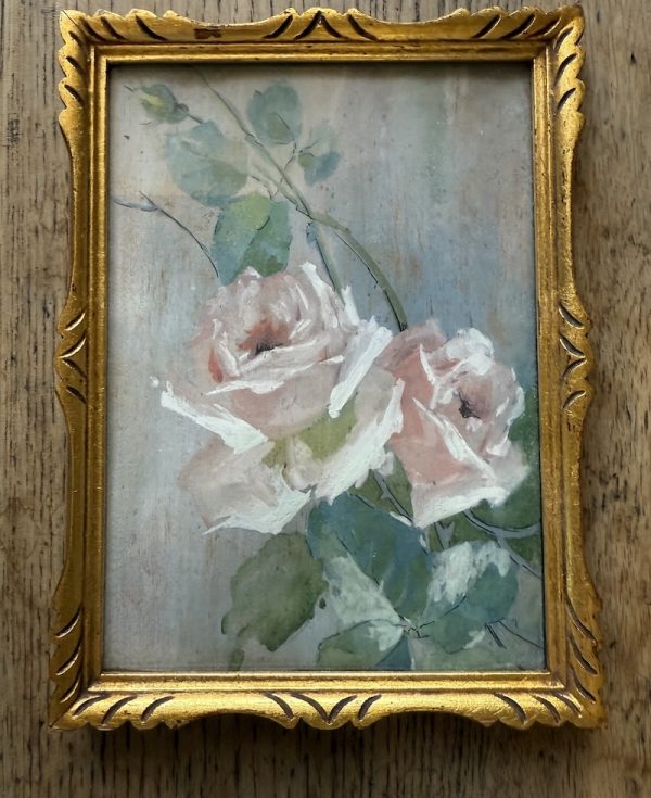 antique watercolor pink roses