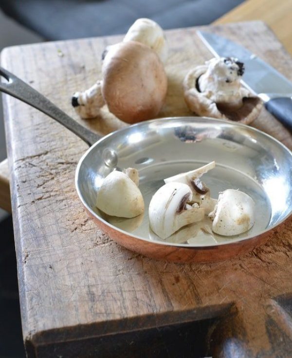 copper frying pan