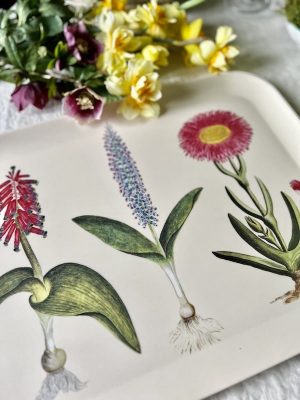 tray with floral design