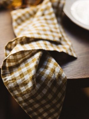 Yellow Gingham Npakins