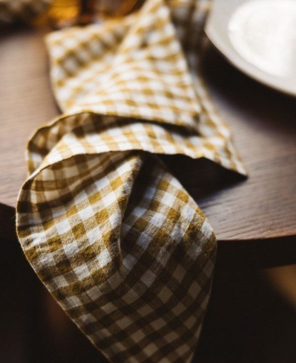 Yellow Gingham Npakins
